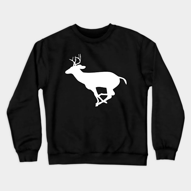 Deer Hunter - Deer running silhouette Crewneck Sweatshirt by KC Happy Shop